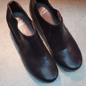 Dansko Casual Women's Brown Slip-On Boot Leather Shoes -